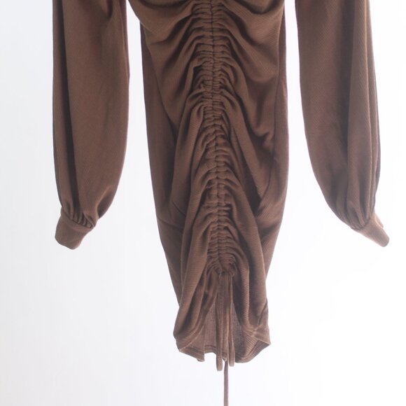 Women's Pretty Little Thing Brown Mini Dress Size 4 - Picture 2 of 8